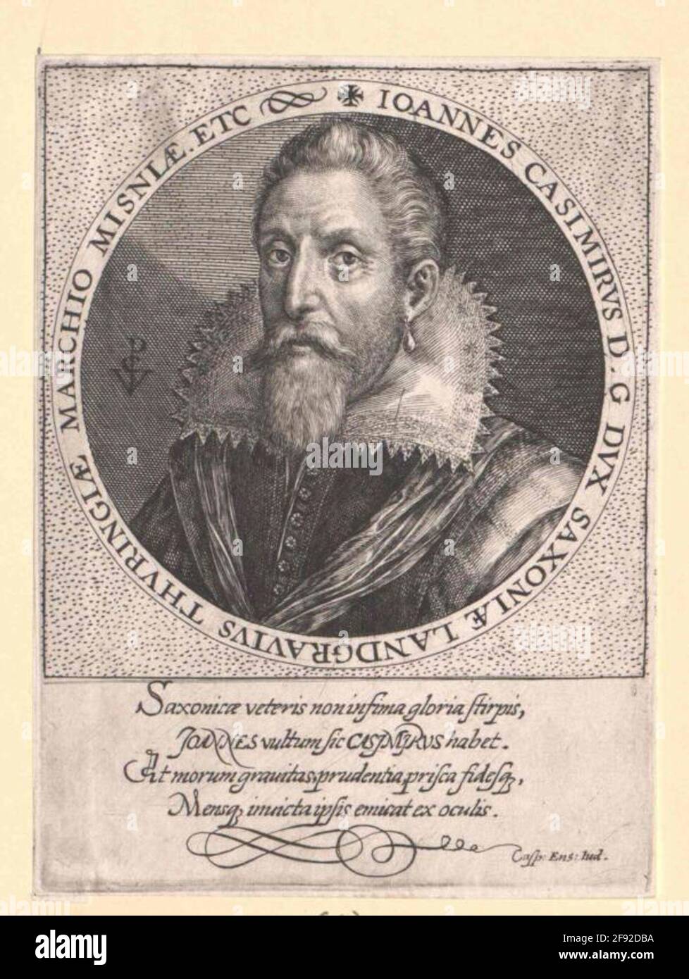 Johann Kasimir, Herzog von Sachsen. Stockfoto