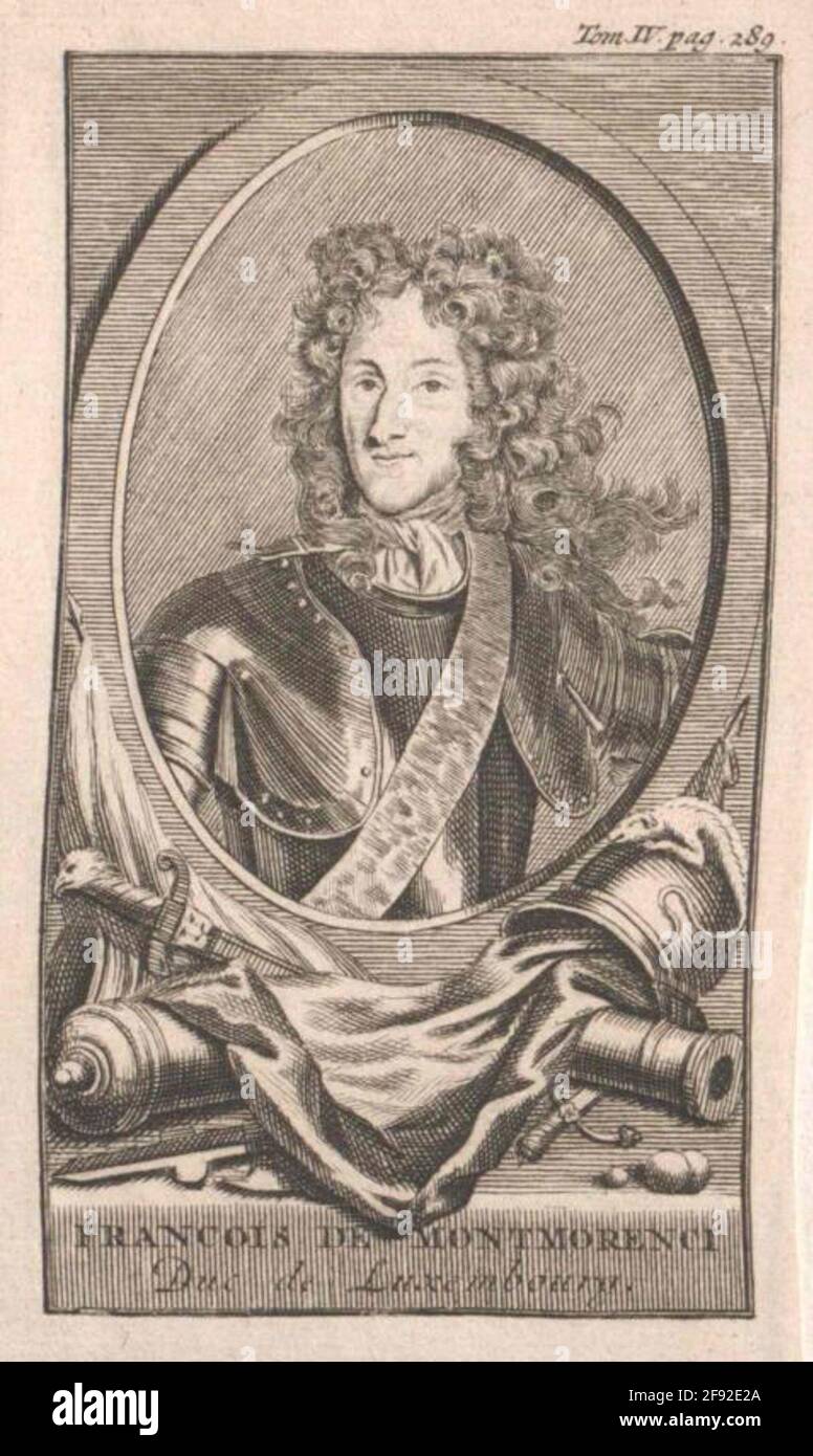 Luxemburg, François Henri de Montmorency-Bouteville Duc von 1651/1750 Stockfoto