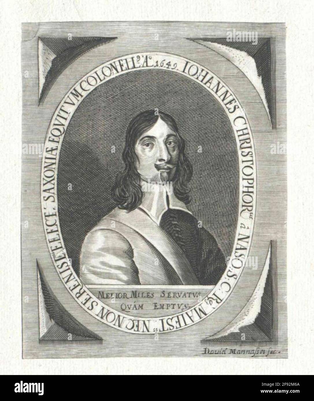 Naso, Johann Christopher von. Stockfoto