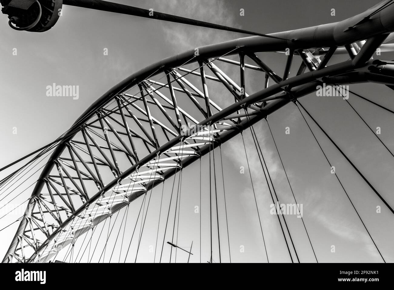 Detail der Settimia Spizzichino Brücke Stockfoto