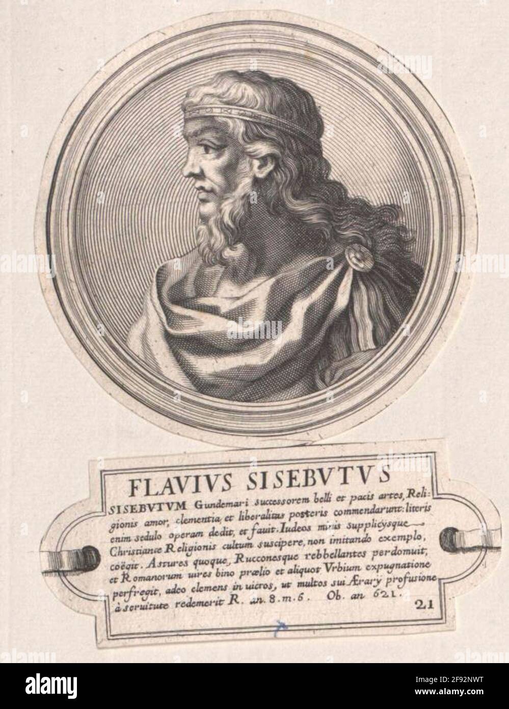 Sizebbut, König der Westgoten. Stockfoto