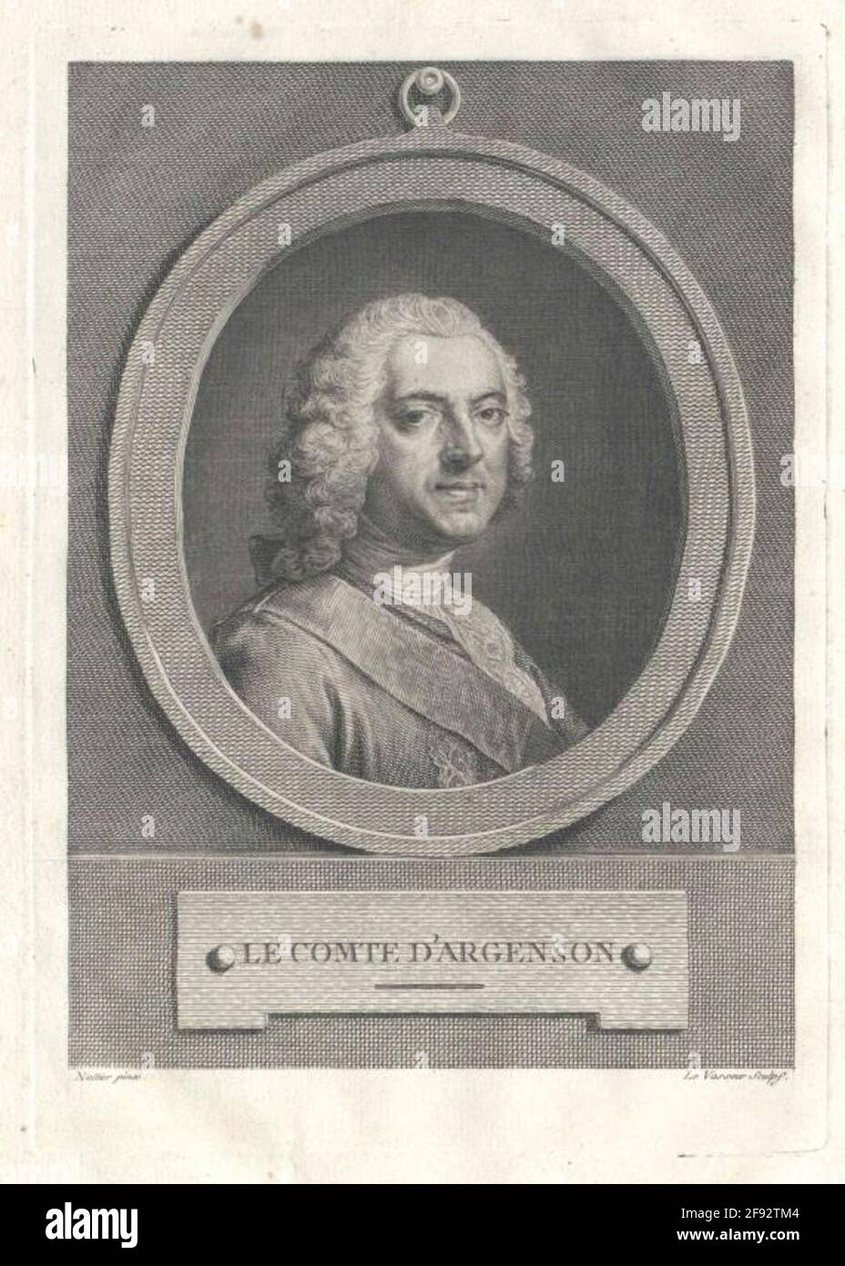Argensnon, Marc-Pierre de Voyer de Paulmy Graf von Stecher: Der Vasseur, Jean Charlesdatierung: 1749/1816 Stockfoto