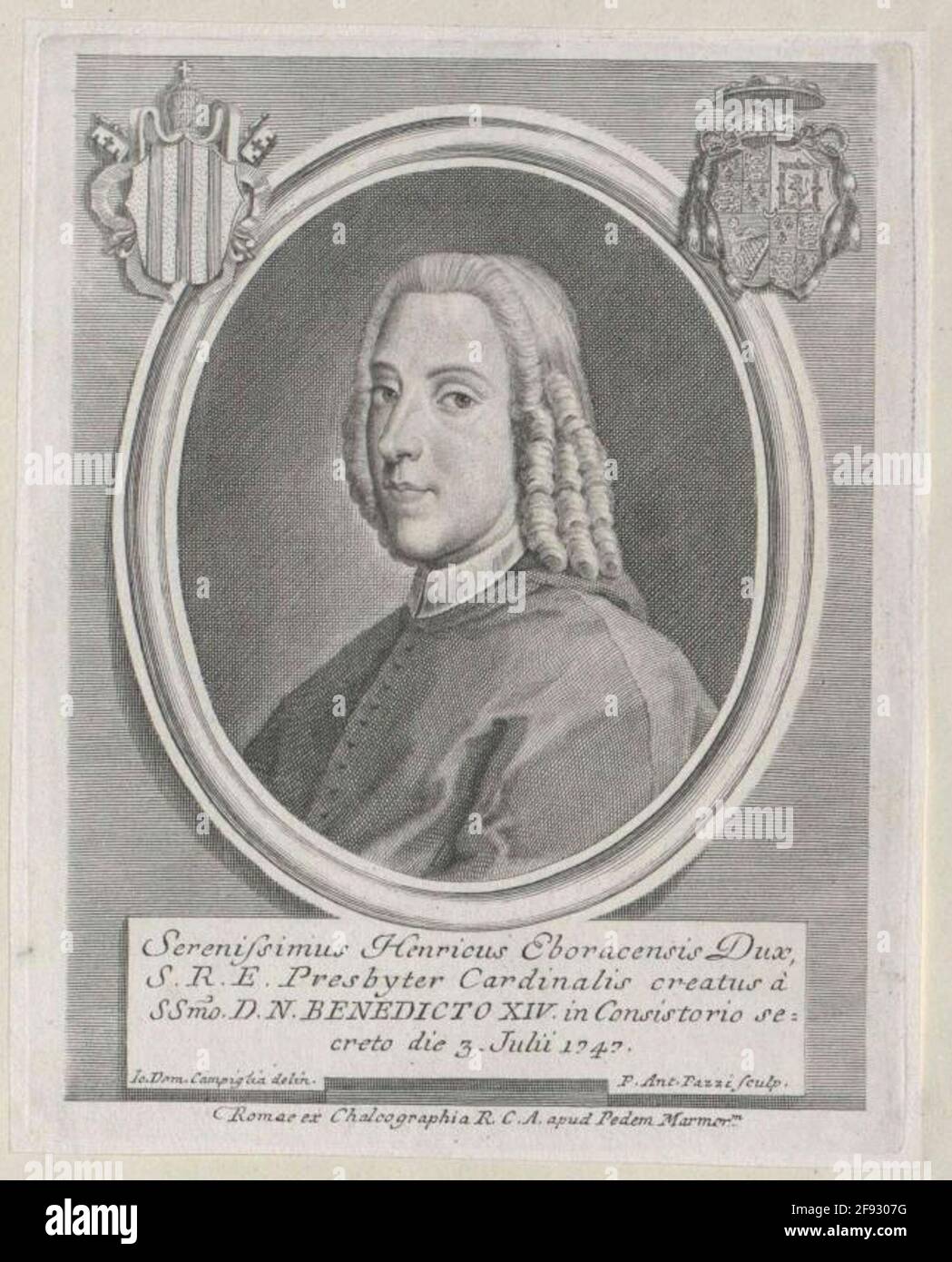 Heinrich Benedikt, Prinz von England. Stockfoto