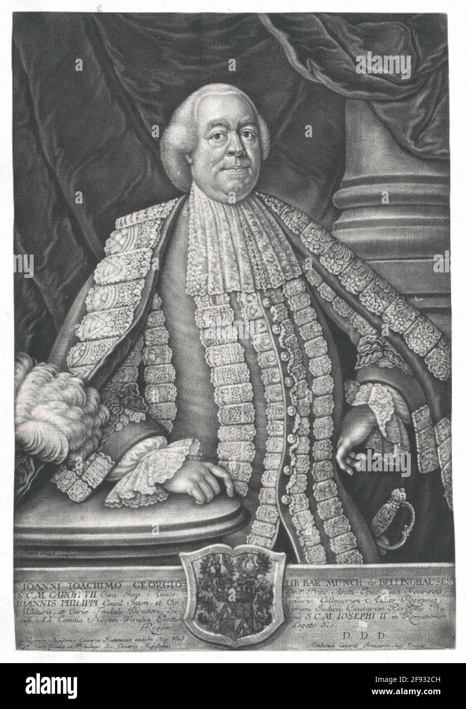 Münch von Bellinghausen, Johann Joachim Georg. Stockfoto