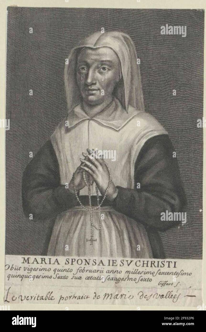 DESVALLÉES, MARIE. Stockfoto