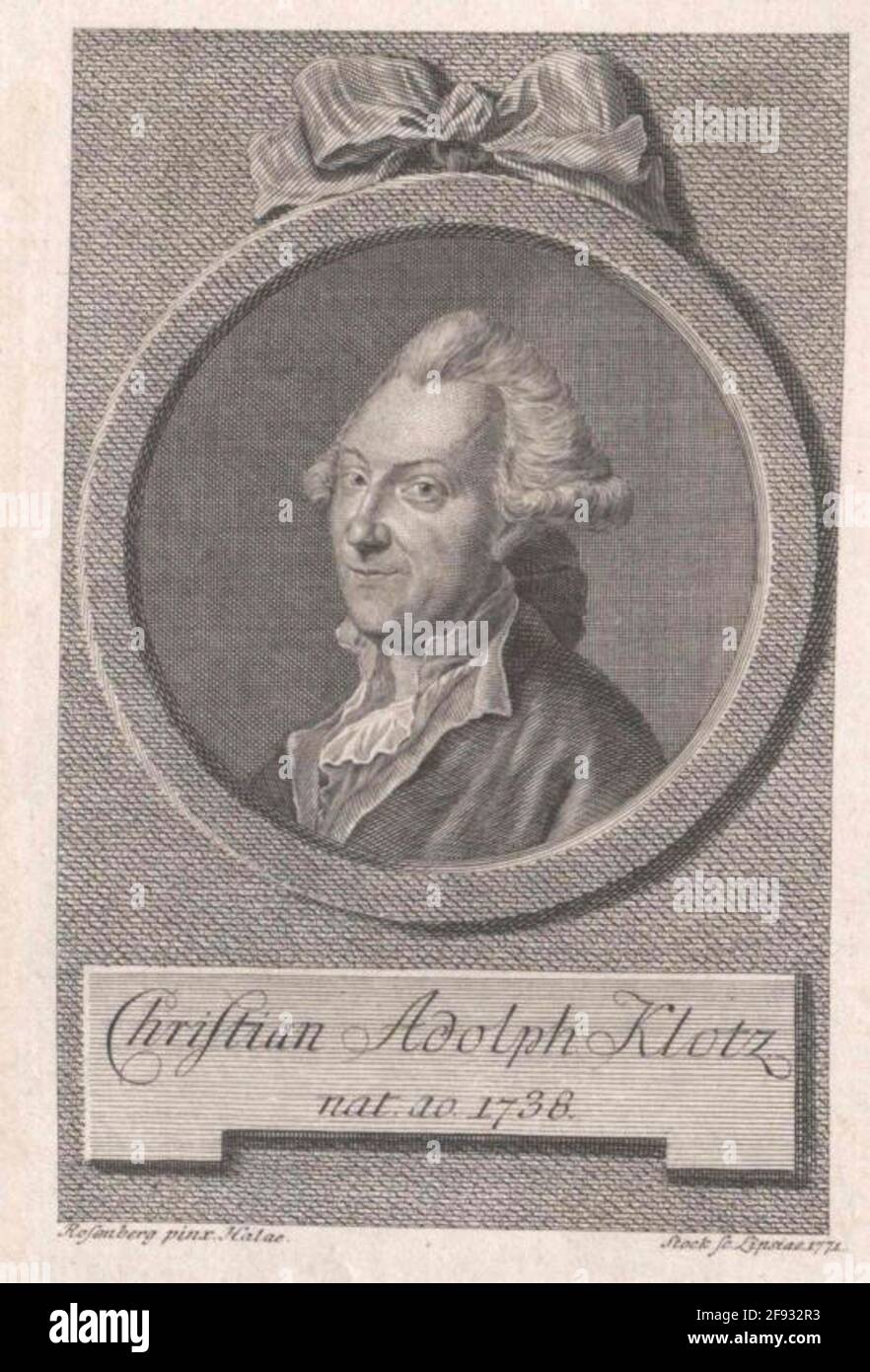 Klotz, Christian Adolf. Stockfoto