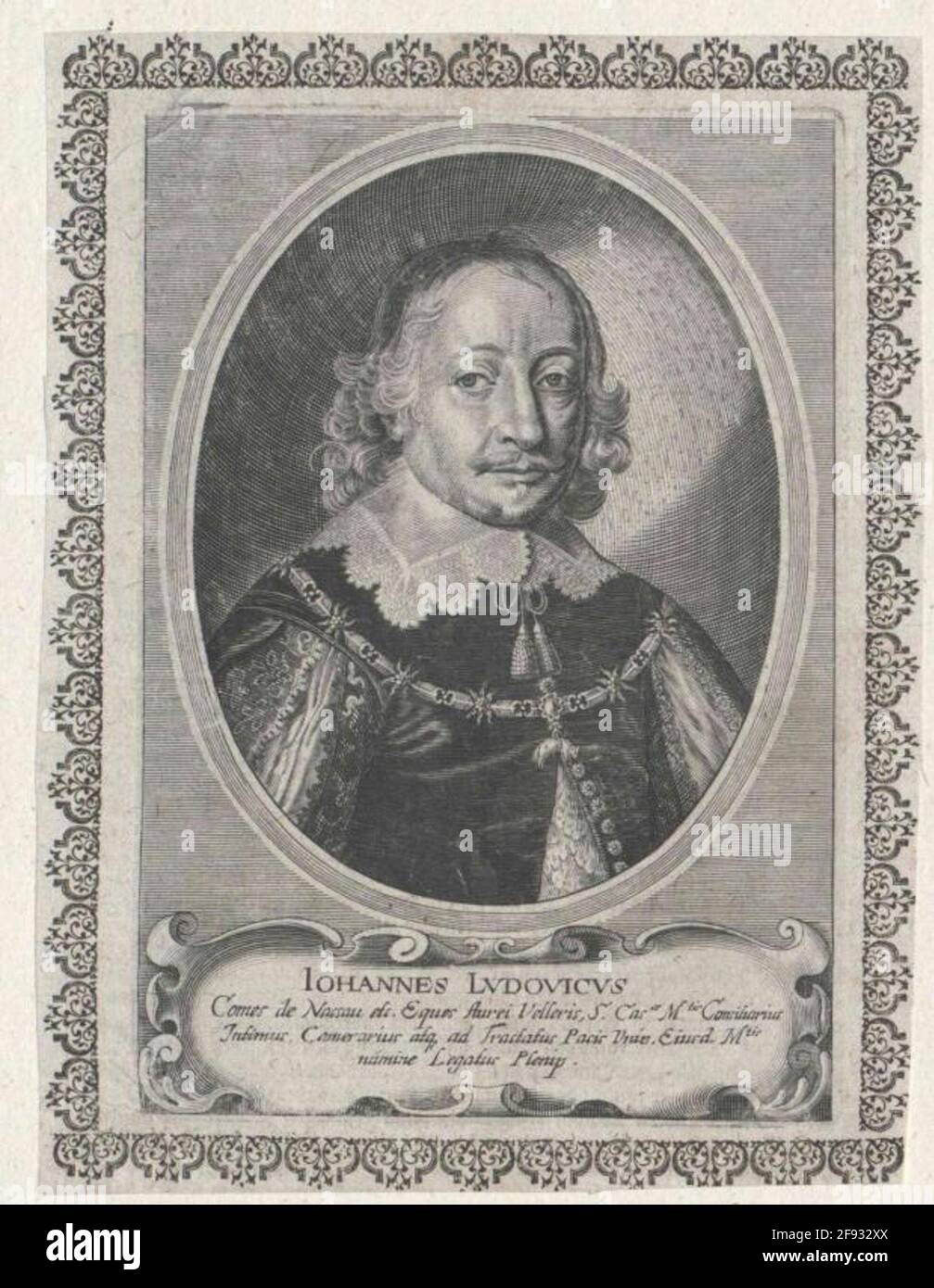 Johann Ludwig, Prinz von Nassau-Hadamar Verlag: Merian, Matthew d. Ä. (Erben) Herausgeber: Frankfurt (Main) Stockfoto