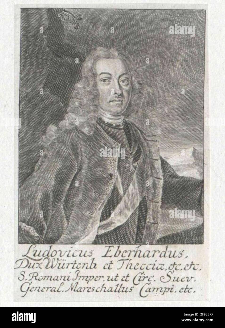Eberhard IV Ludwig, Herzog von Württemberg Stecher: Bernigeroth, MartiDatum: 1712/1733 Stockfoto