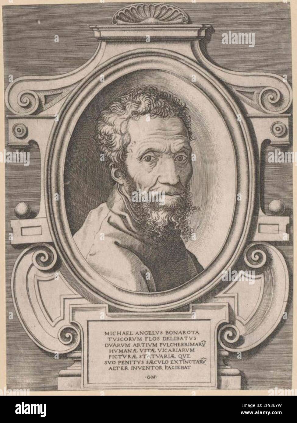 Michelangelo Buonarroti Stecher: Ghisi, Giorgio Datierung: 1564/1582 Stockfoto