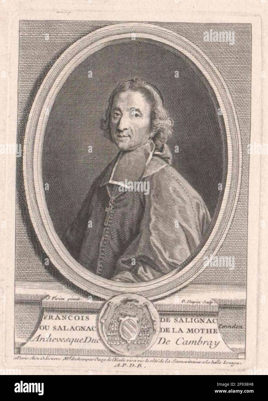 Félon, François de Salignac de la Mothe Stecher: DUPIN, Pierre (1690) Verlag: Michel Erbenverlagsort: Paris Stockfoto