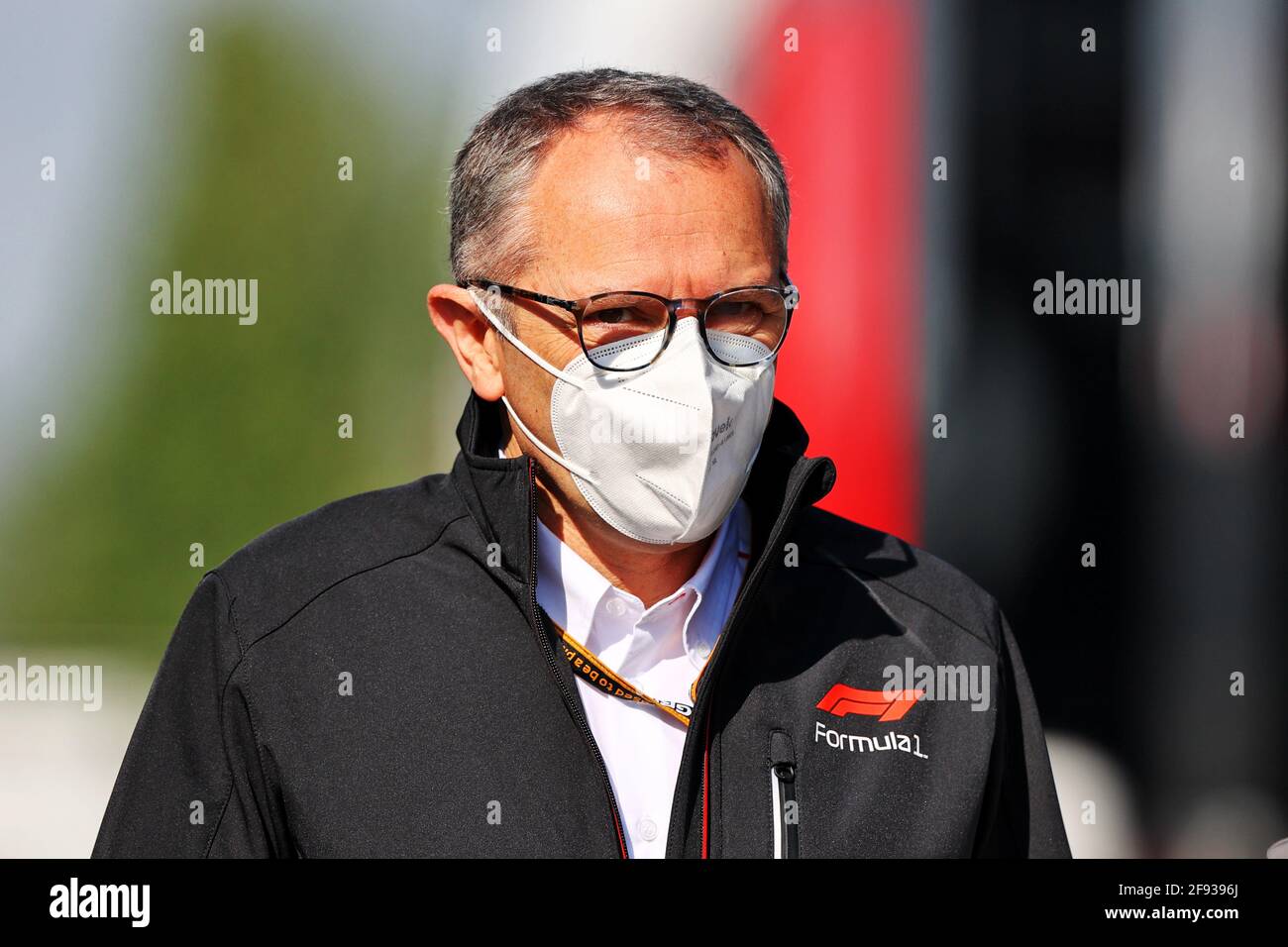 Imola, Italien. April 2021. Stefano Domenicali (ITA) Formel-1-Präsident und CEO. Emilia Romagna Grand Prix, Freitag, 16. April 2021. Imola, Italien. Quelle: James Moy/Alamy Live News Stockfoto