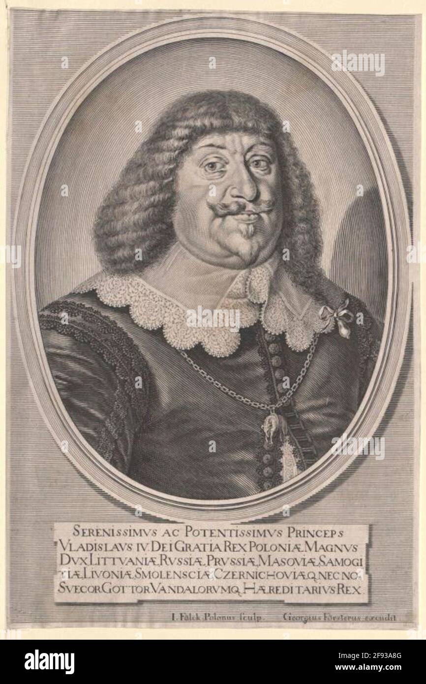 Wladislaw IV Sigismund, König von Polen Stecher: Falck, Jeremiashier: Falck, Jeremia Leger: Förster, Georg (1615) Stockfoto