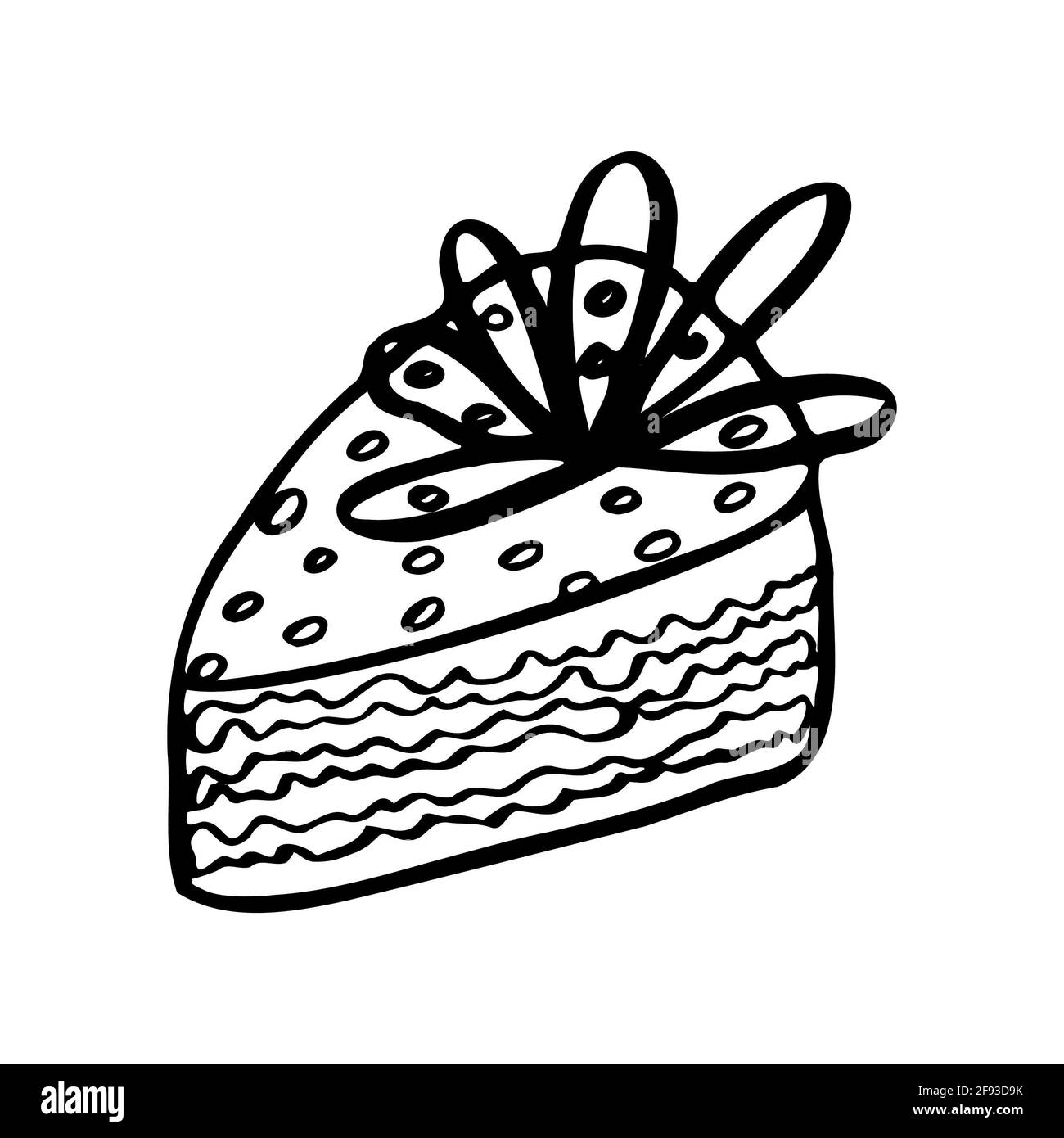 Geburtstagstorte isoliert Vektor mit Creme Dekoration Stockfoto