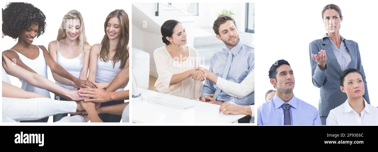 Diverse Gruppe von Geschäftsleuten, die im Kreativbüro arbeiten Stockfoto