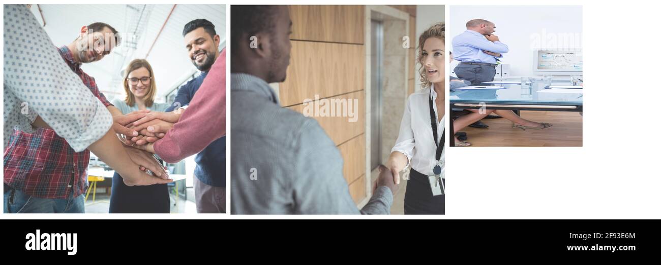 Diverse Gruppe von Geschäftsleuten, die im Kreativbüro arbeiten Stockfoto