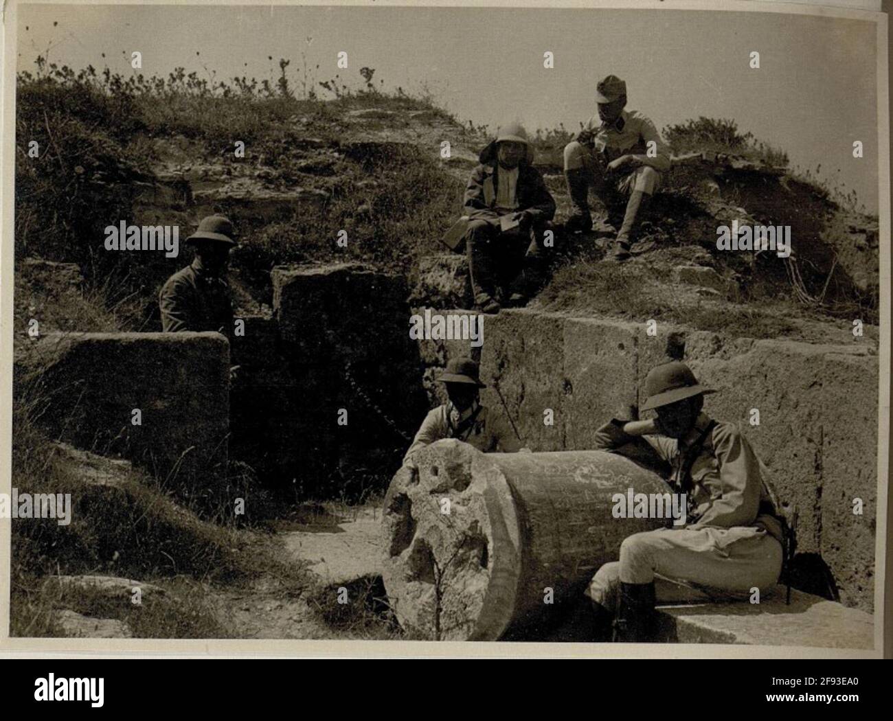 Troja, Steinzyklus mit Steinbrunnen. . Stockfoto