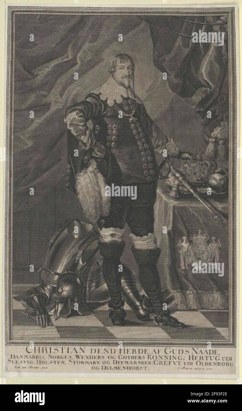 Christian IV., König von Dänemark Stecher: Fritzsch, Christian Stockfoto