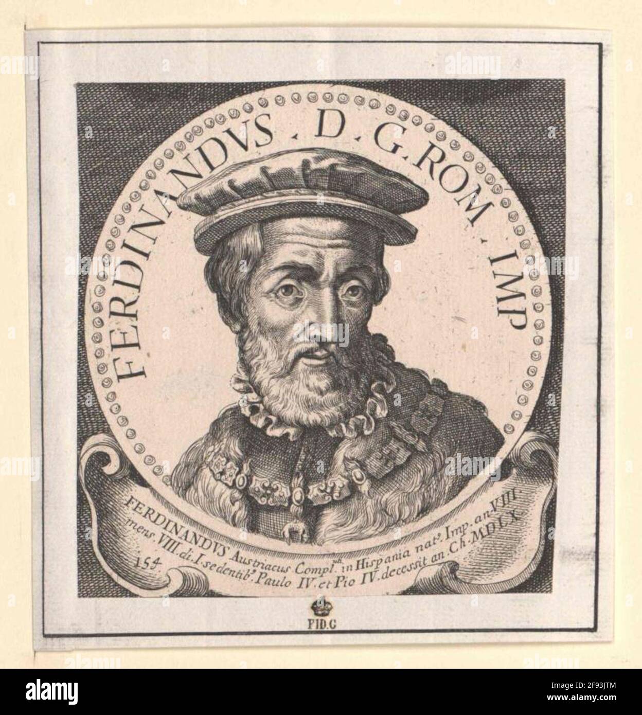 Ferdinand I., römisch-deutscher Kaiser. Stockfoto