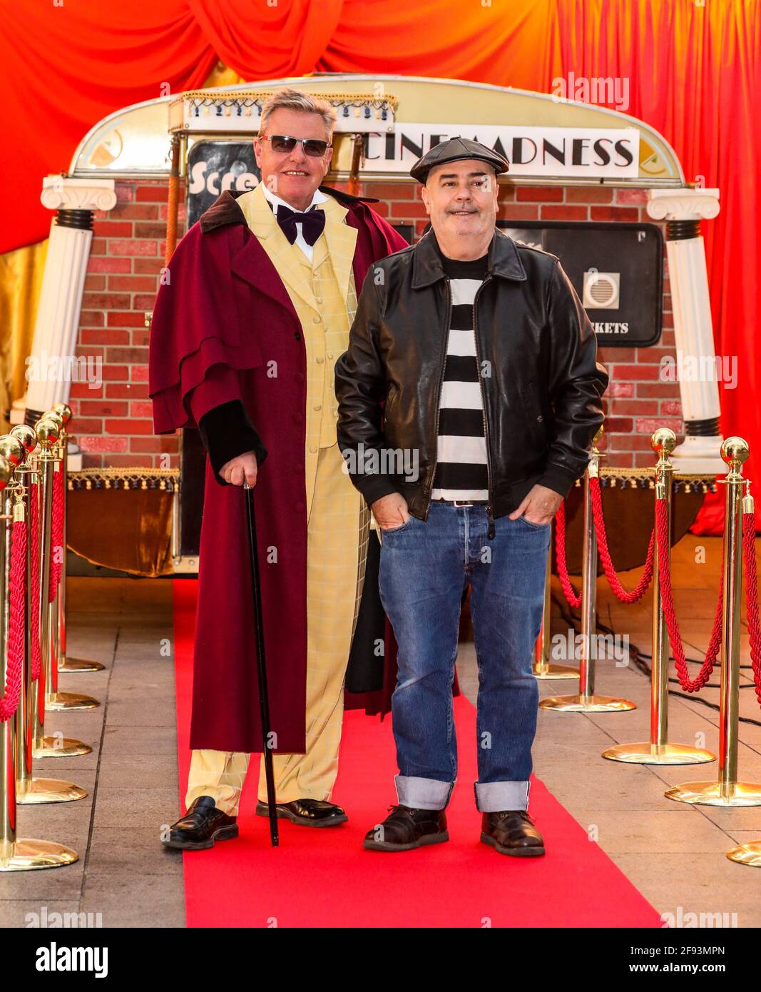 Suggs und Chris Foreman von Madness besuchen am 31. März 2021 eine Mad Miniature Premiere auf dem Odeon Luxe Leicester Square in London, England Stockfoto