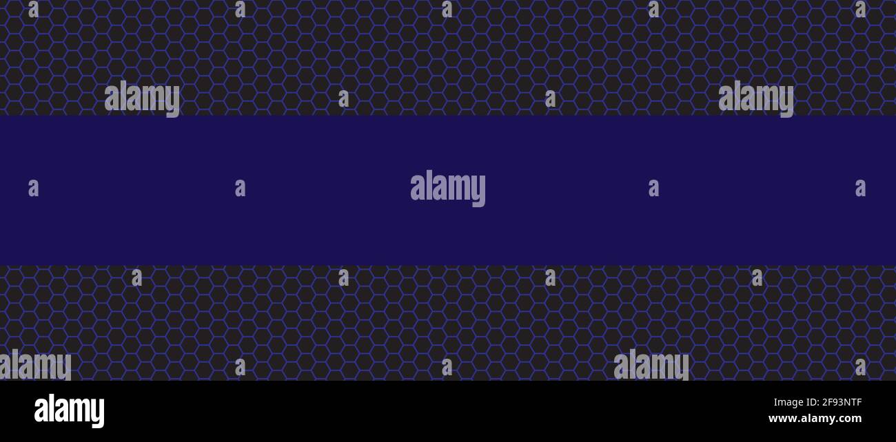 Blaue Polygonen geometrischen Hintergrund mit Platz für Ihren Text, Sechseck-Symbol, abstrakt schwarz metallic Tapete, Vektor-illustration Stock Vektor