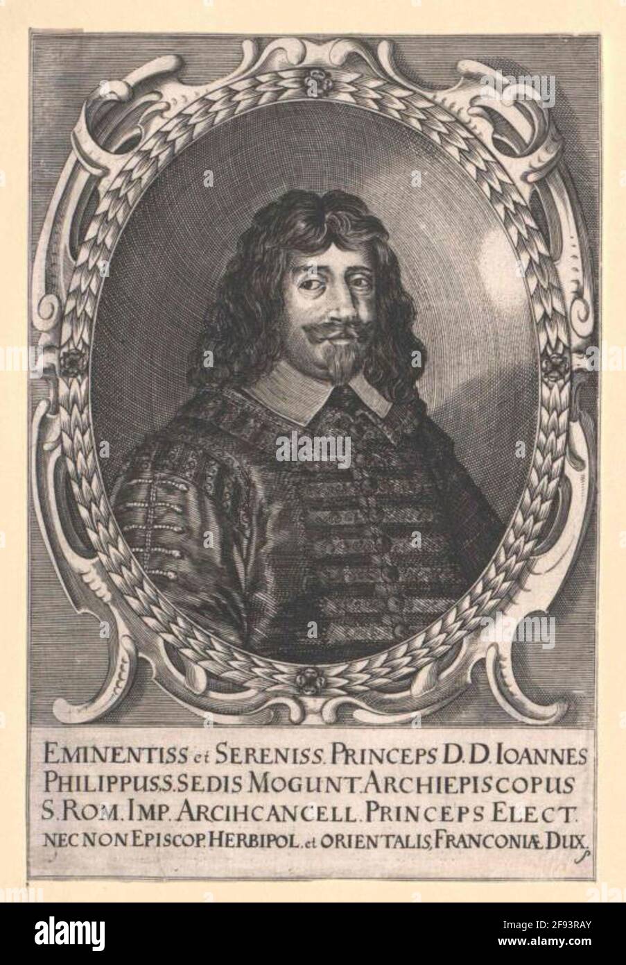 Schönborn, Johann Philipp von 1651/1660 Stockfoto