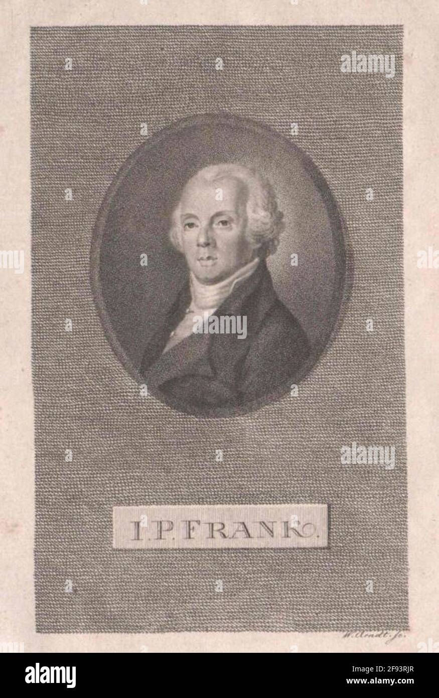 Frank, Johann Peter Painer: Schmid, Dozent: Arndt, Wilhelm (1750) Stockfoto