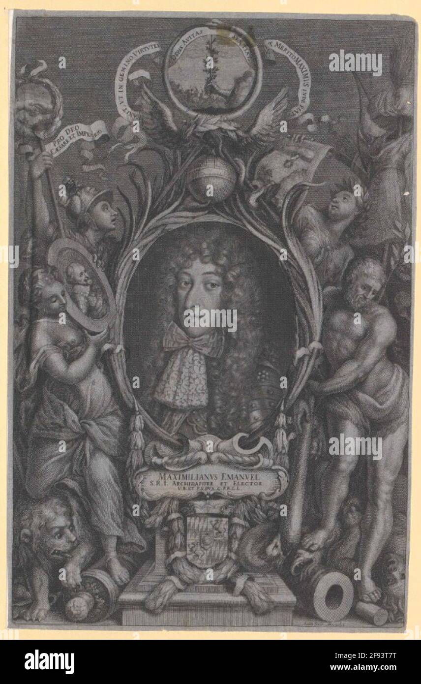 Maximilian II. Emanuel, Kurfürst von Bayern Stecher: Amling, Carl Gustav Stockfoto
