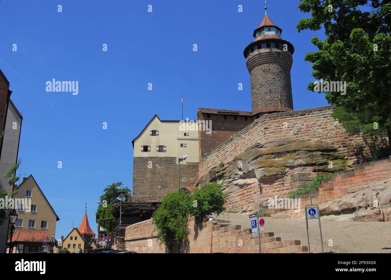 Sinwell-Turm, Kaiserburg, Nürnberg, Bayern, Deutschland Stockfoto