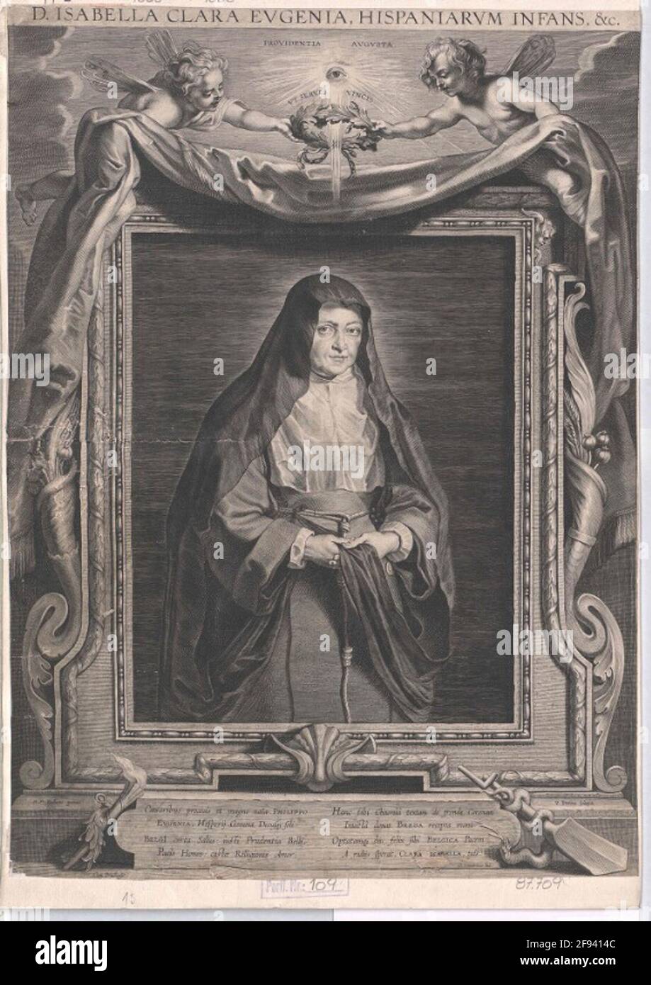 Isabella Klara Eugenia, Infantin von Spanien Stecher: Pontius, PaulDating: 1625/1657 Stockfoto