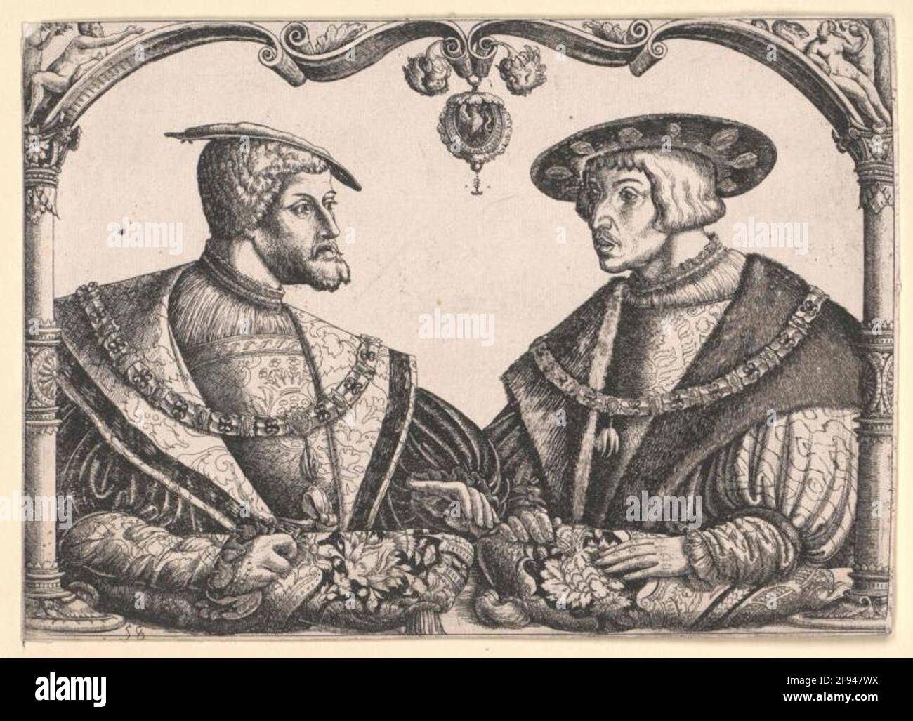 Karl V., römisch-deutscher Kaiser Stecher: Monogramist C B (1531) Datierung: Um 1686/1700 Verlag: Nürnberg Stockfoto