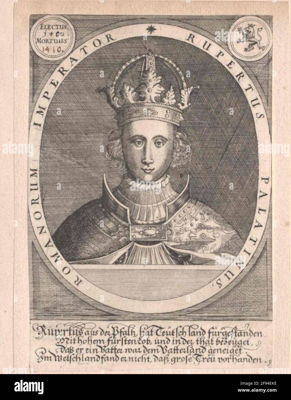 Rupprecht aus der Pfalz, deutscher König. Stockfoto