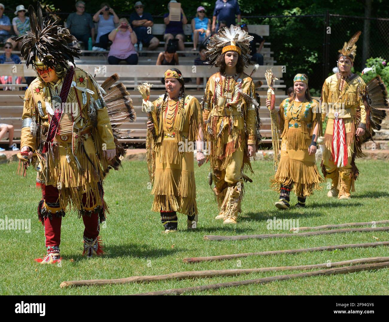 American indian während einer Pow Wow Show Stockfoto