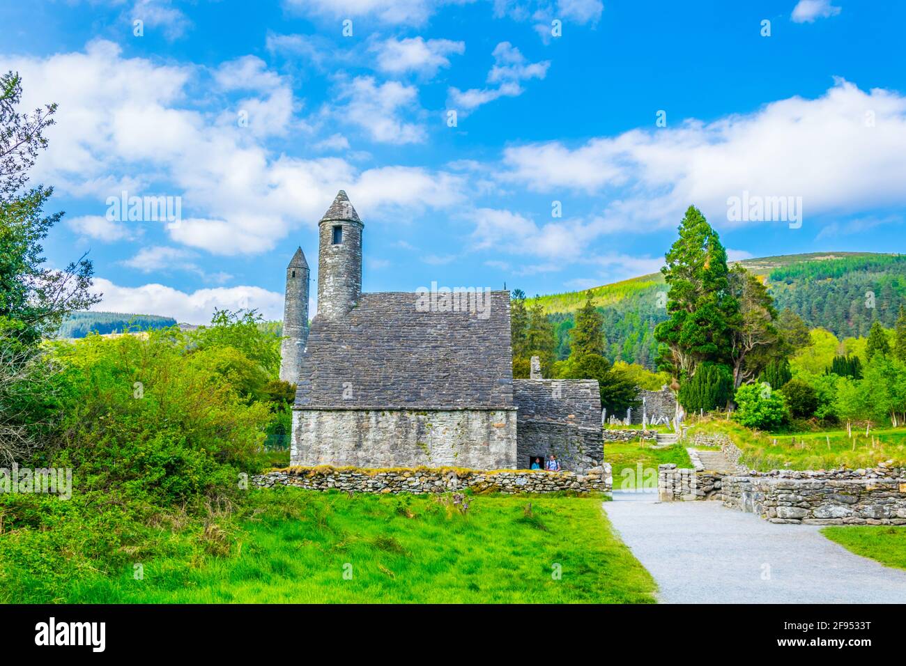 St. Kevin's Küche in Glendalough, Irland Stockfoto