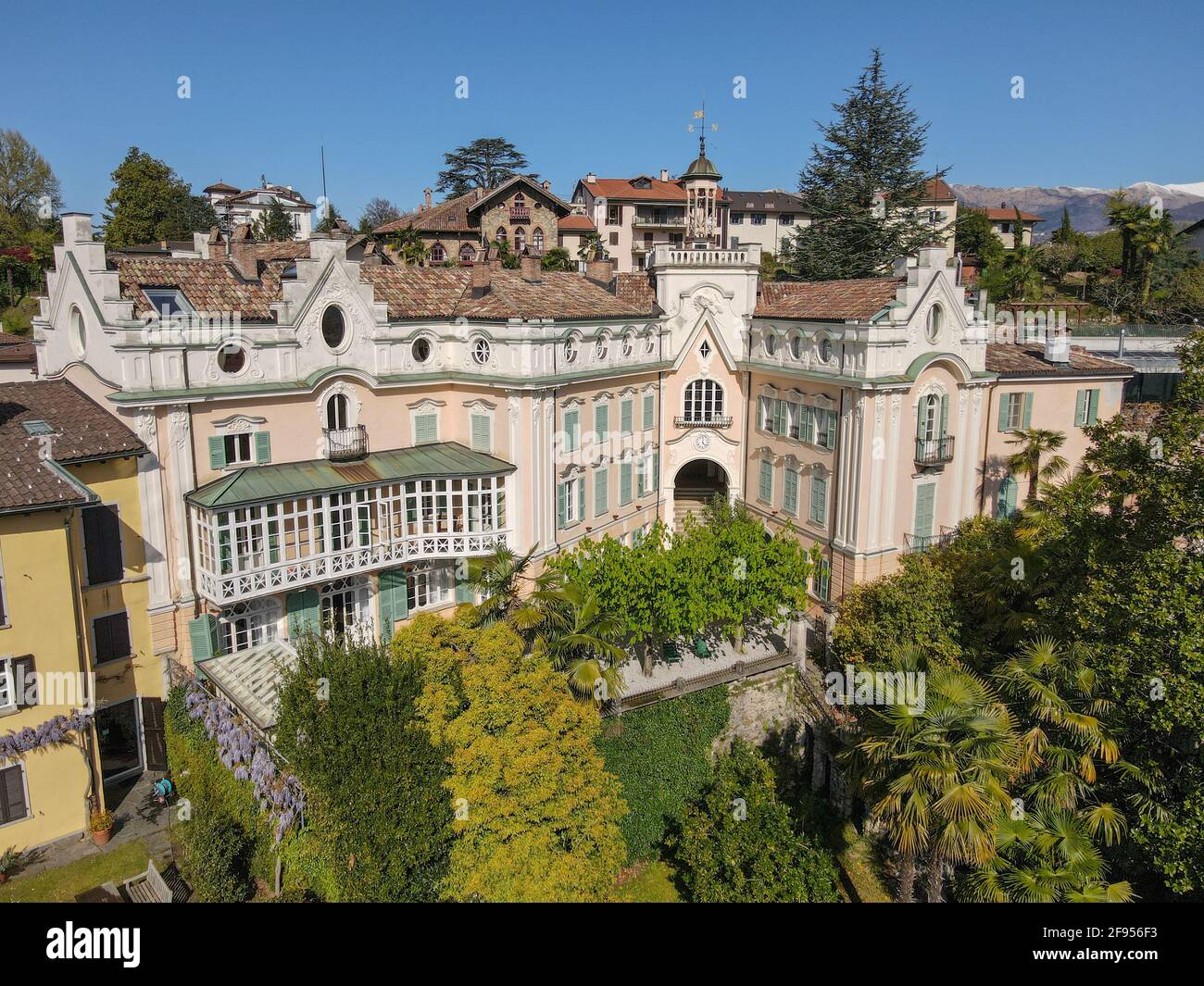 Haus, in dem sich der Schriftsteller Hermann Hesse in Montagnola aufhielt Italienischer Teil der Schweiz Stockfoto