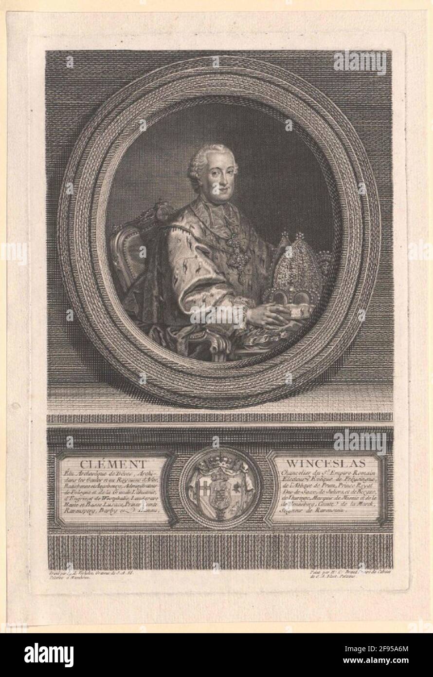 Klemens Wenzel, Prinz von Sachsen. Stockfoto