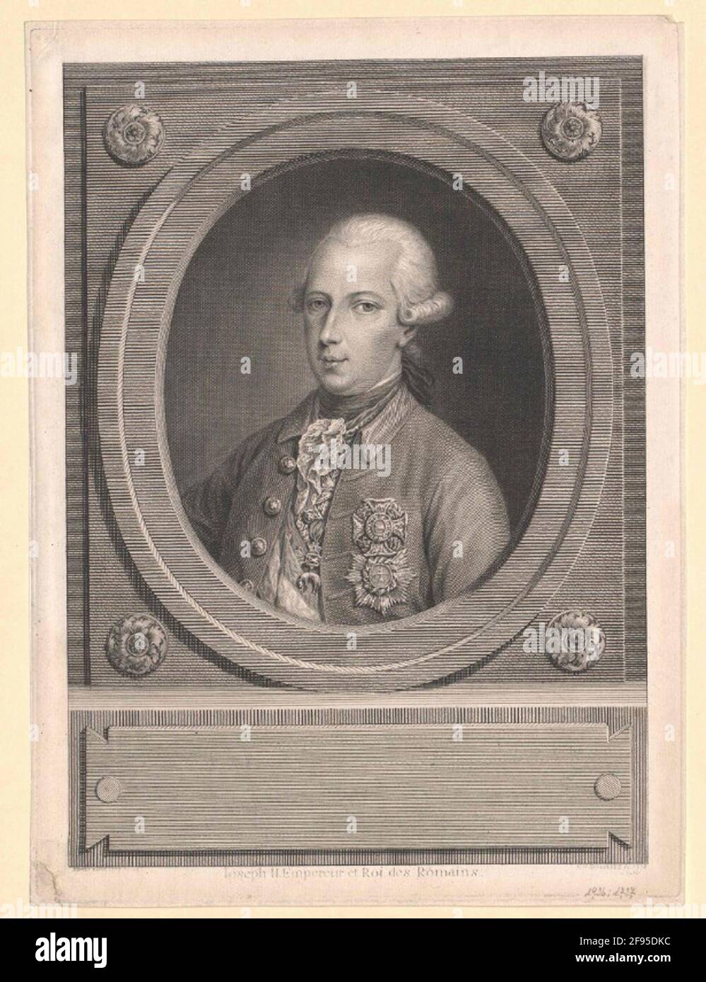 Joseph II., römisch-deutscher Kaiser Stecher: Schulze, Christian Gottfried Factature Herkunftsland: Paris Stockfoto