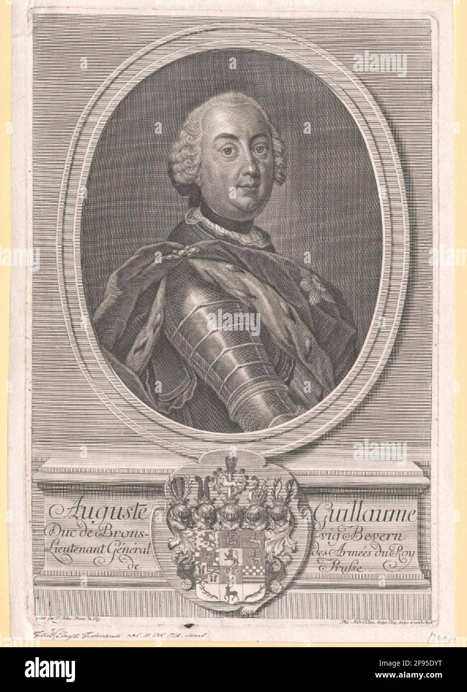 August Wilhelm, Herzog von Braunschweig-Bevern. Stockfoto