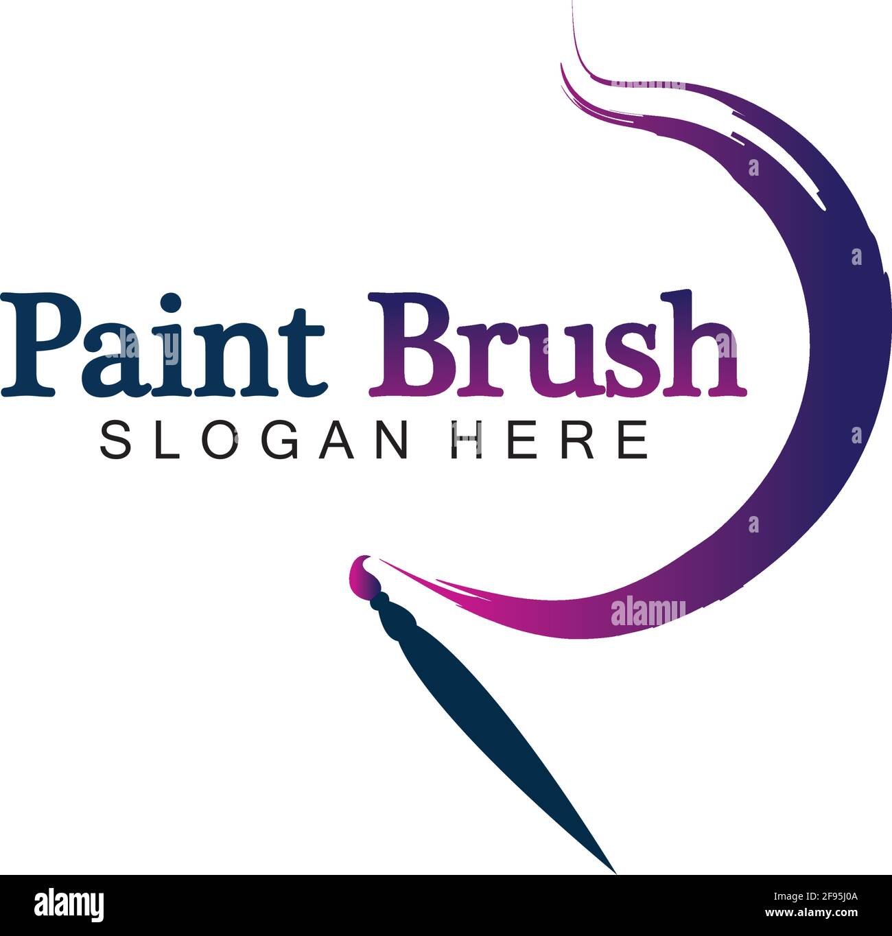 Abstrakte Vektor Malerei Pinsel und bunte Farbe Splash Symbol, Emblem, Logo-Design mit Farbe Alternative und Graustufen-Version. Editierbares EPS-Format d Stock Vektor