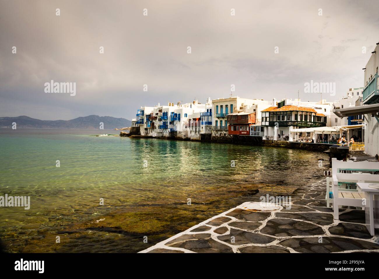 Das kleine Venedig auf der griechischen Insel Mykonos. Stockfoto