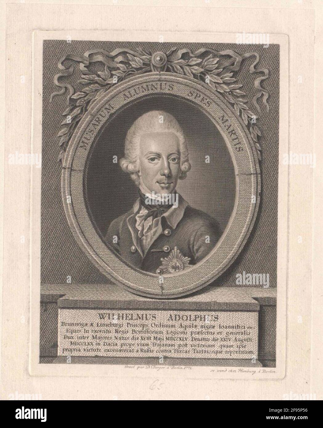 Wilhelm Adolf, Fürst von Braunschweig-Wolfenbüttel. Stockfoto