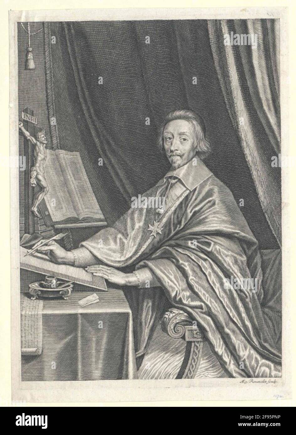 Richelieu, Armand Jean du Plessis, Duc de Verleger: Bertier, Antoinesetecher: Rousselet, Gilles Stockfoto