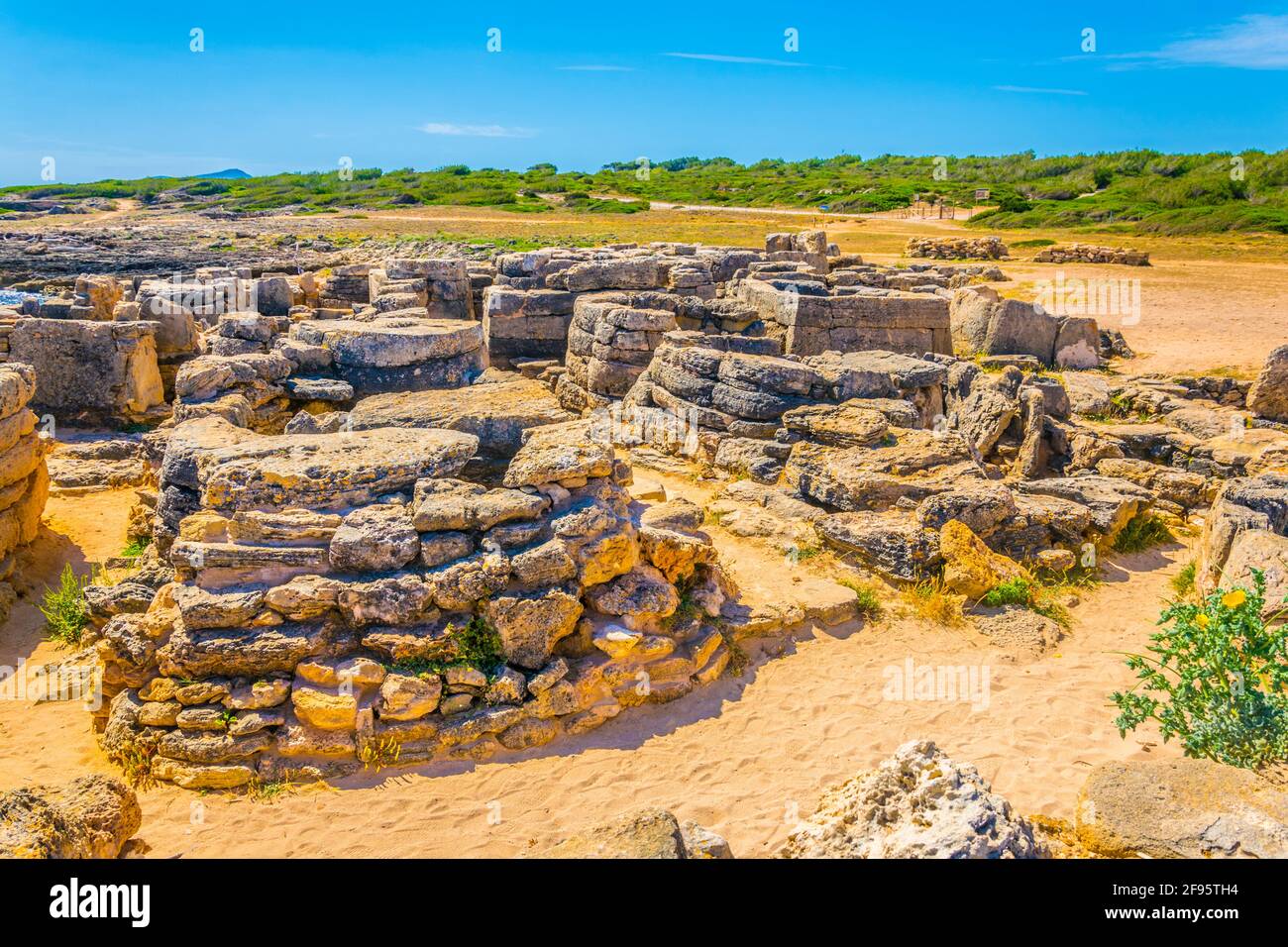 Necropoli de Son Real auf Mallorca, Spanien Stockfoto