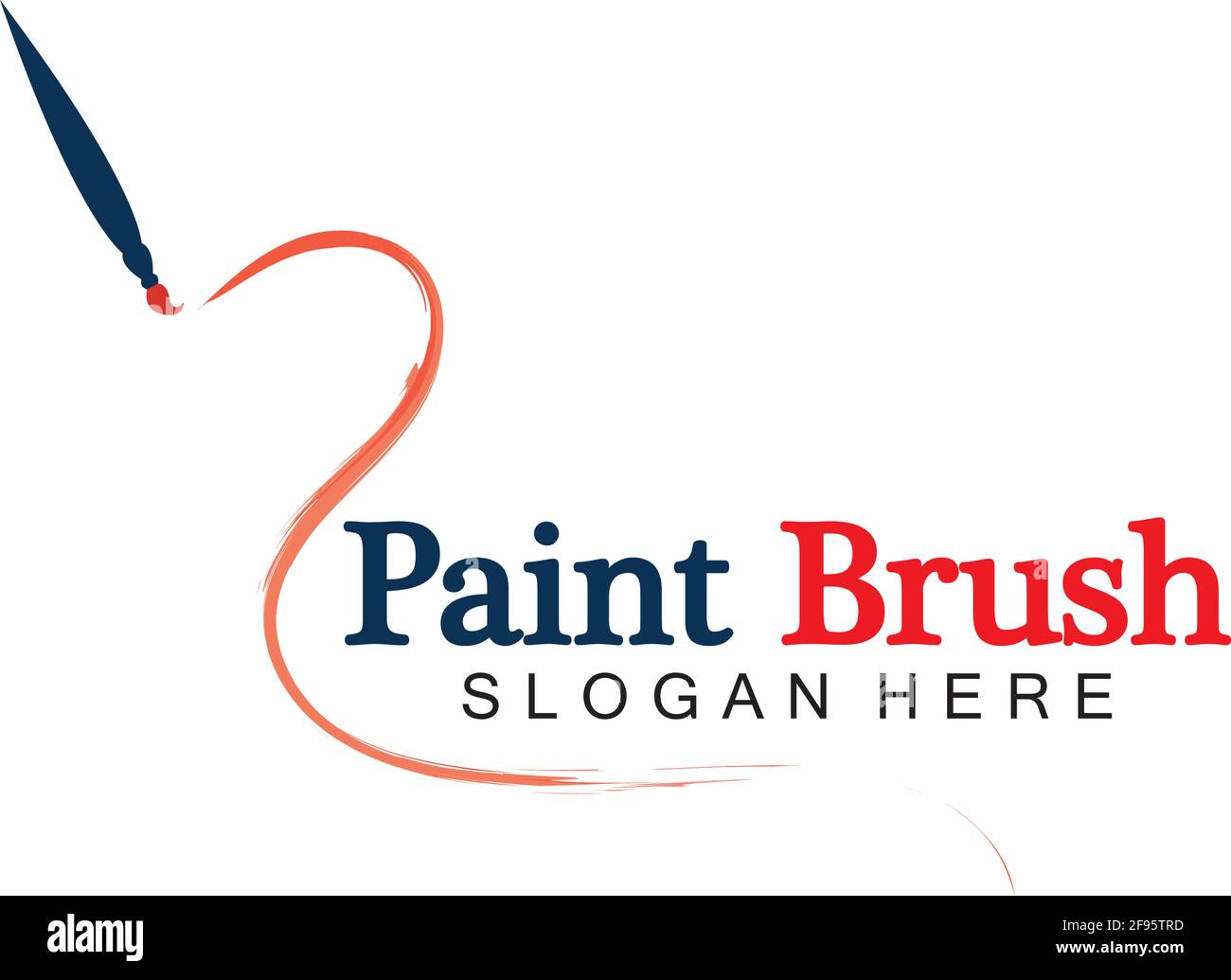 Abstrakte Vektor Malerei Pinsel und bunte Farbe Splash Symbol, Emblem, Logo-Design mit Farbe Alternative und Graustufen-Version. Editierbares EPS-Format d Stock Vektor