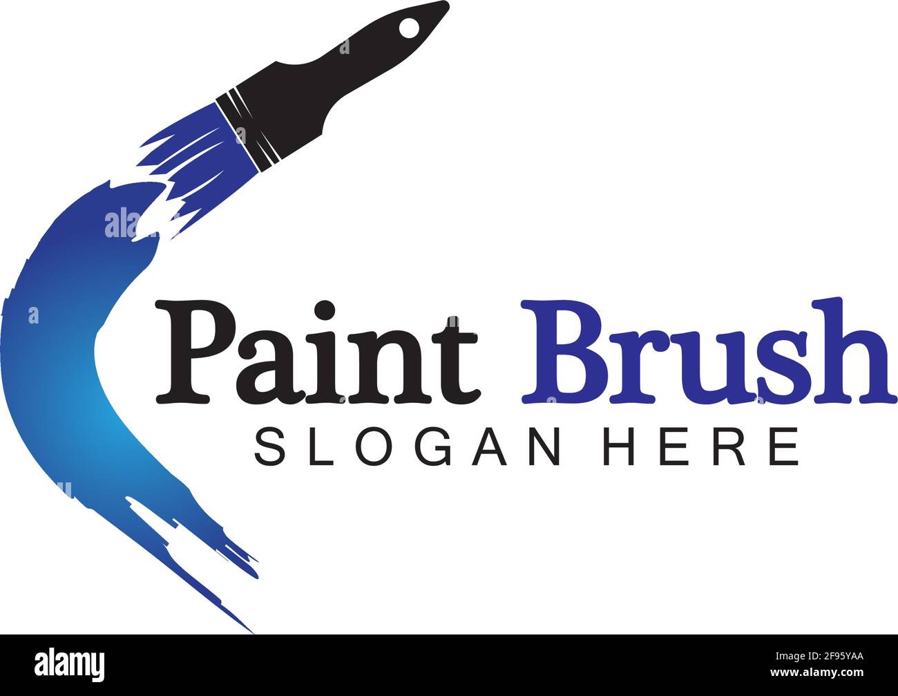 Abstrakte Vektor Malerei Pinsel und bunte Farbe Splash Symbol, Emblem, Logo-Design mit Farbe Alternative und Graustufen-Version. Editierbares EPS-Format d Stock Vektor