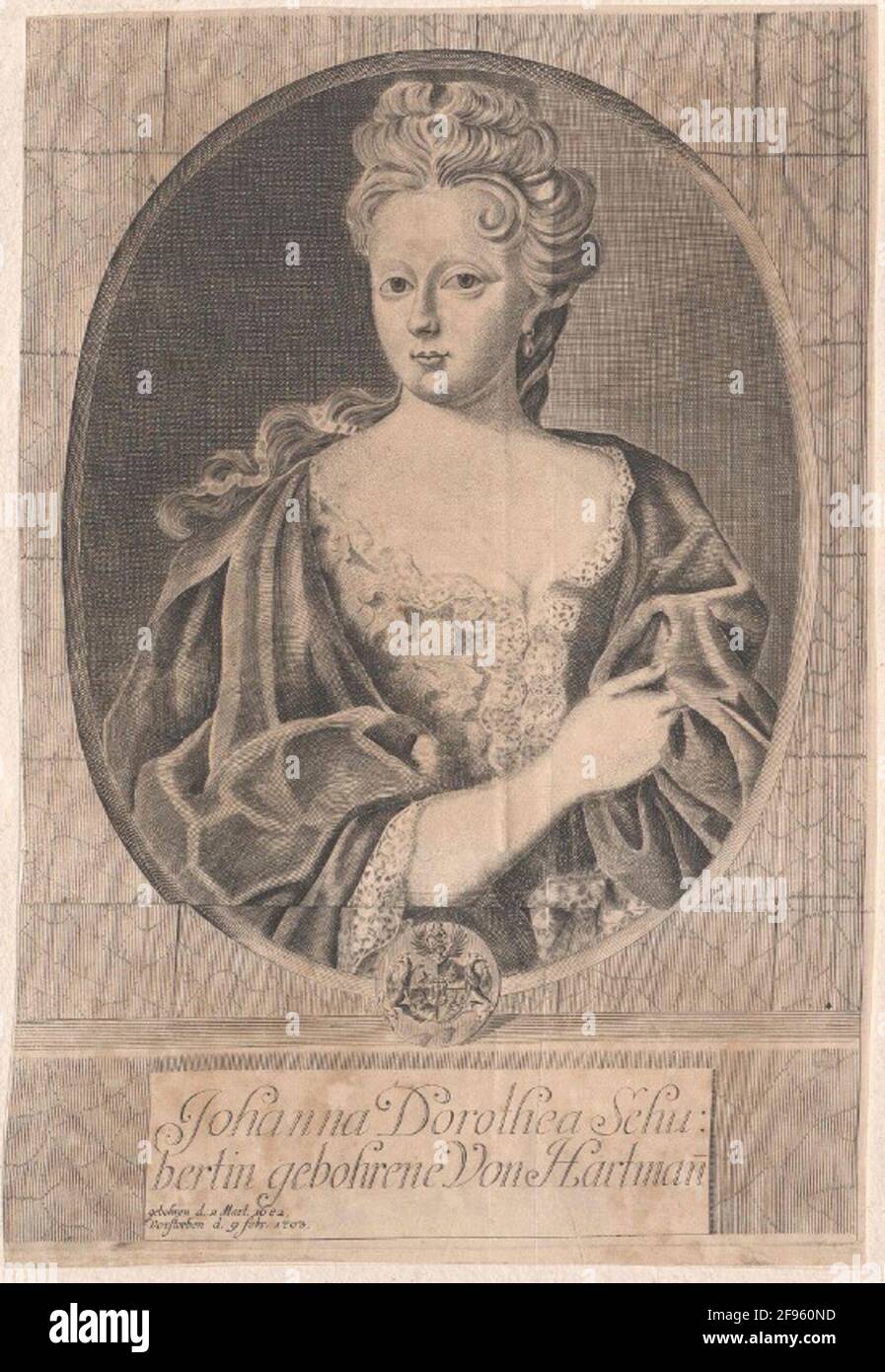 Hartmann, Johanna Dorothea von. Stockfoto
