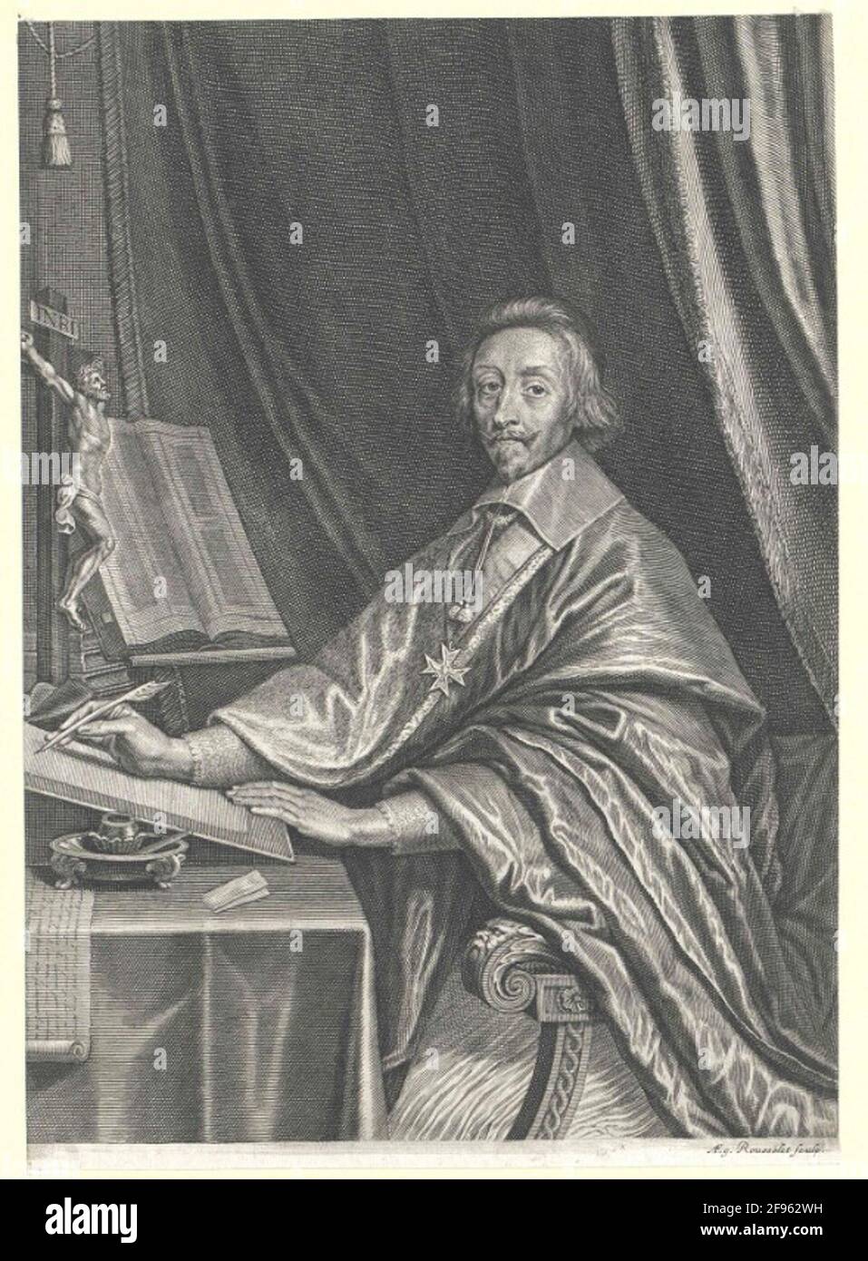 Richelieu, Armand Jean du Plessis, Duc de Verleger: Bertier, Antoinesetecher: Rousselet, Gilles Stockfoto
