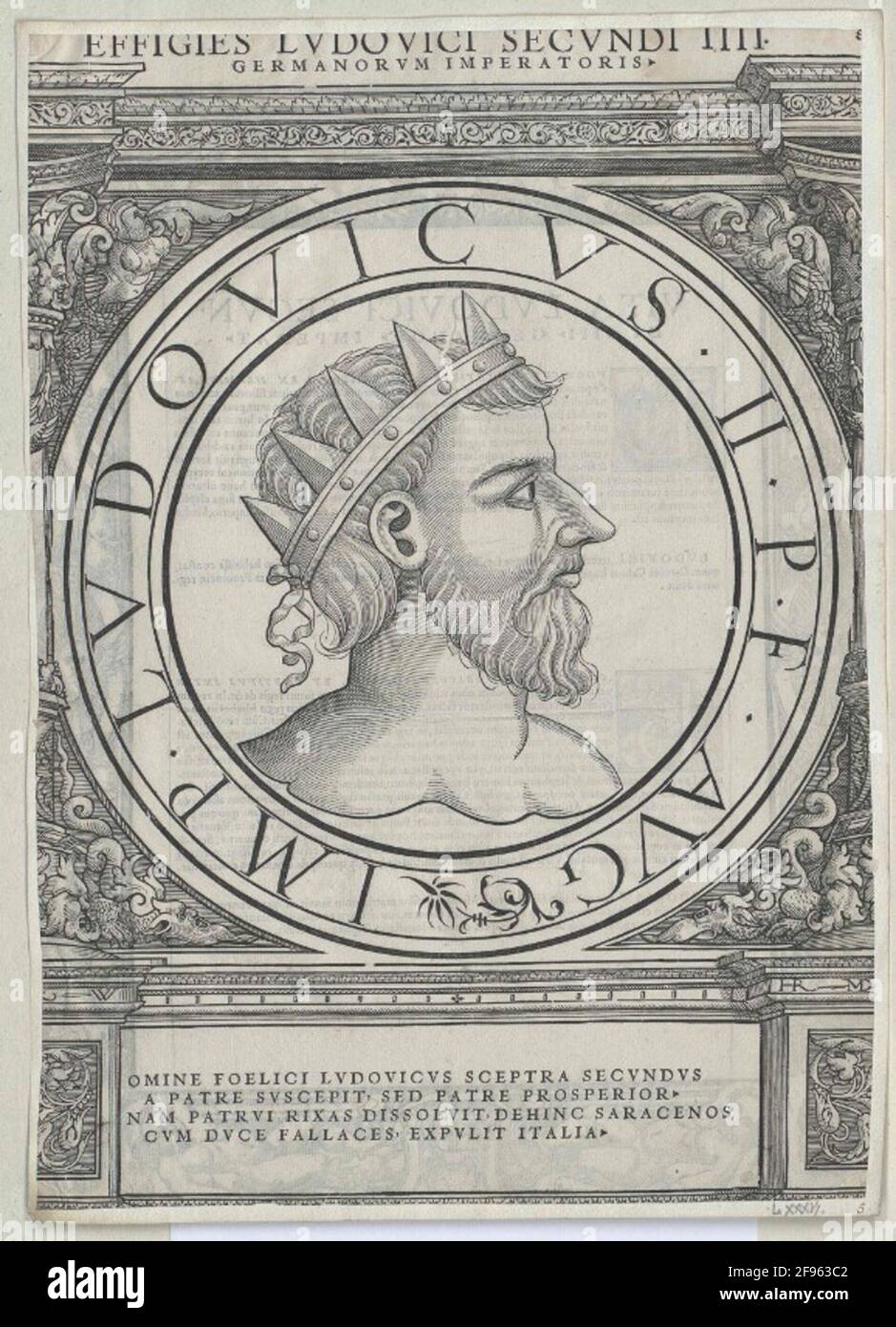 Ludwig II., der deutsche, ostfränkische König. Stockfoto