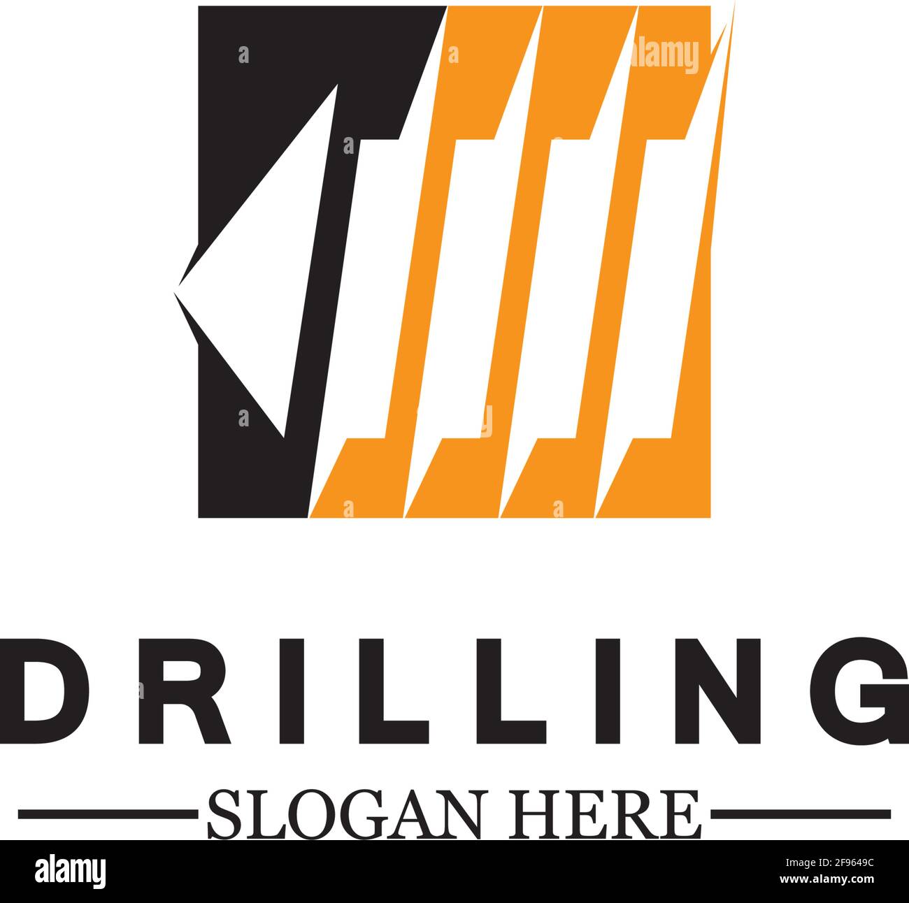 Drill Logo Icon Design-Vorlage, Logo für Bergbau / Geschäft / Bohrung / Bohren Geschäft / Ölbohrungen. Andere Unternehmen. Vektorgrafik. Stock Vektor