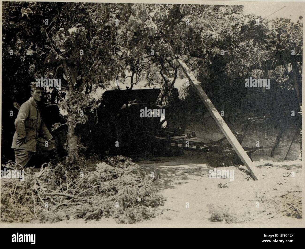 Rückansicht der Kanonen der ersten Kanone in Kumburnu. Stockfoto