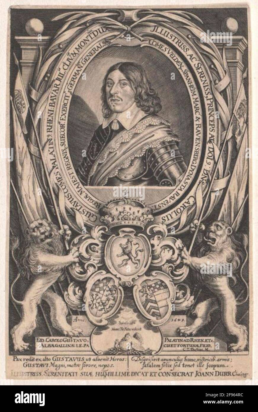 Karl X. Gustav, König von Schweden Stecher: Dürr, Johann (1600) Stockfoto